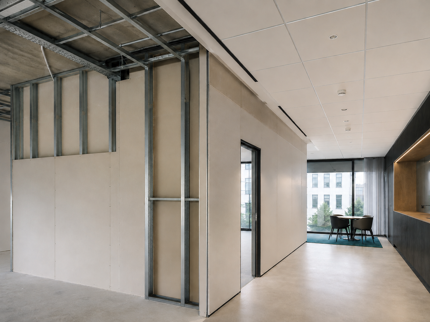 Detal prac fit-out i zabudowy wnętrza